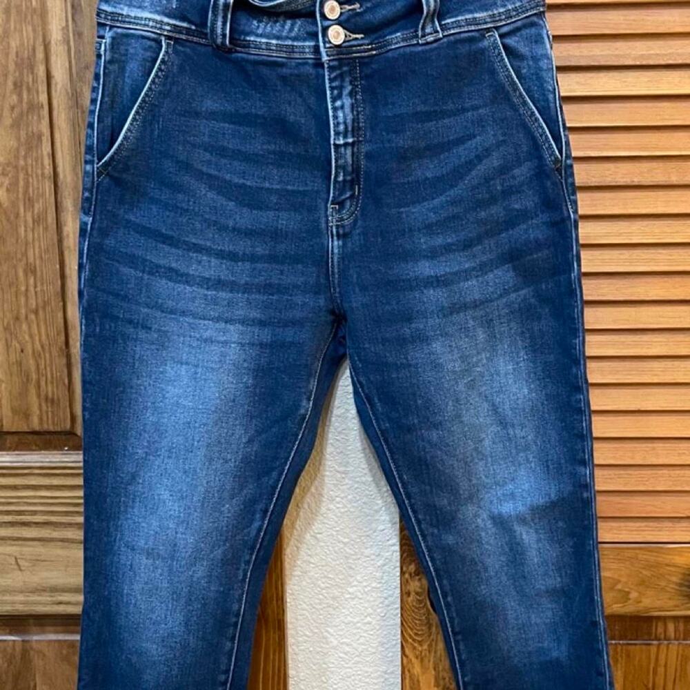 Kancan jeans high waisted straight leg dark